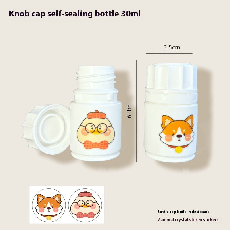 Moisture-proof portable cute pill bottle 100ml