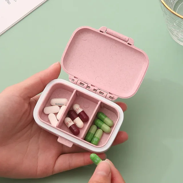 Complete set of 7-day pill storage box 21 compartments 3 times a day