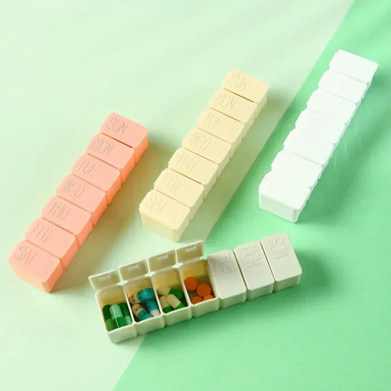 7 day pill box 5 colors pill case organizer
