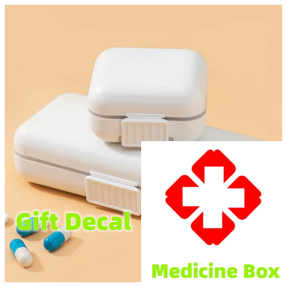 Portable Mini Storage Box Sealed Pill Box with Rubber Seal