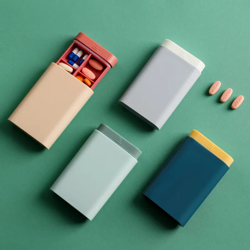 Travel Portable Pill Box 6 Partitions