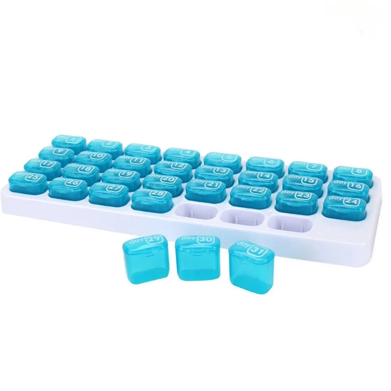 Monthly Pill Box Removable Pill Box Pill Organizer 31 Small Pill Case