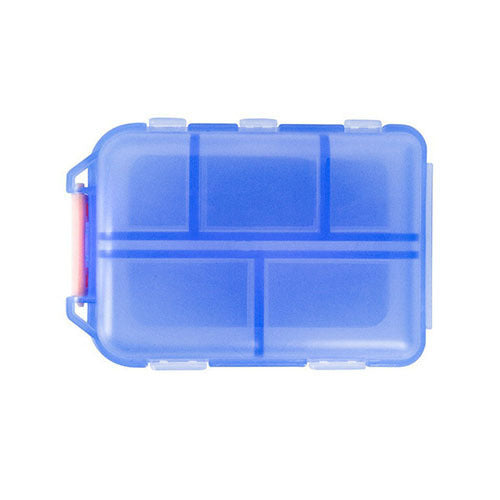 Travel Pill Box 10 Compartment Storage Box with Labels
