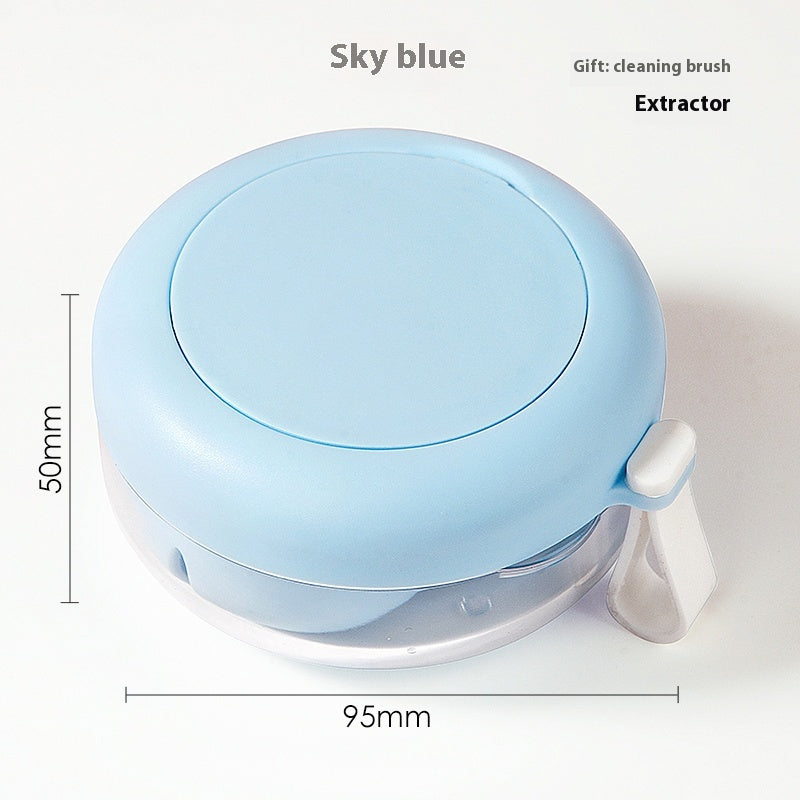 Portable braces box with magnetic mirror and lanyard