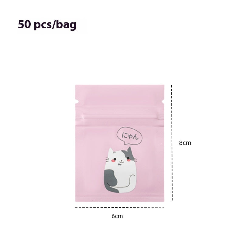 Light-Proof Aluminum Foil Pill Bag Pink Portable Small Pill Bag Ziplock Pill Bag
