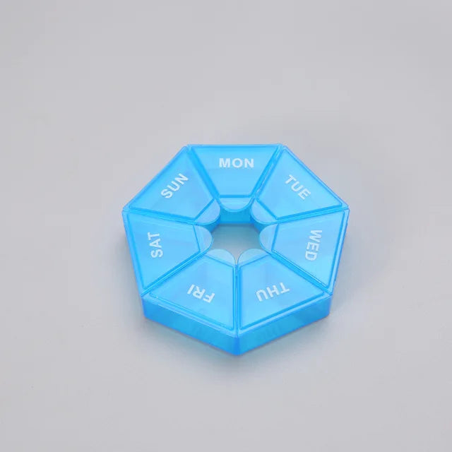 7-partition 7-day pill storage box small size