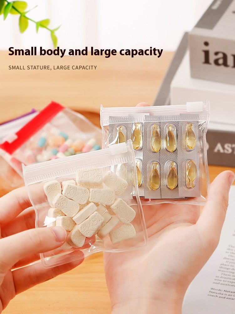 Ziplock Pill Bag Portable Storage Bag Ziplock Pill Bag