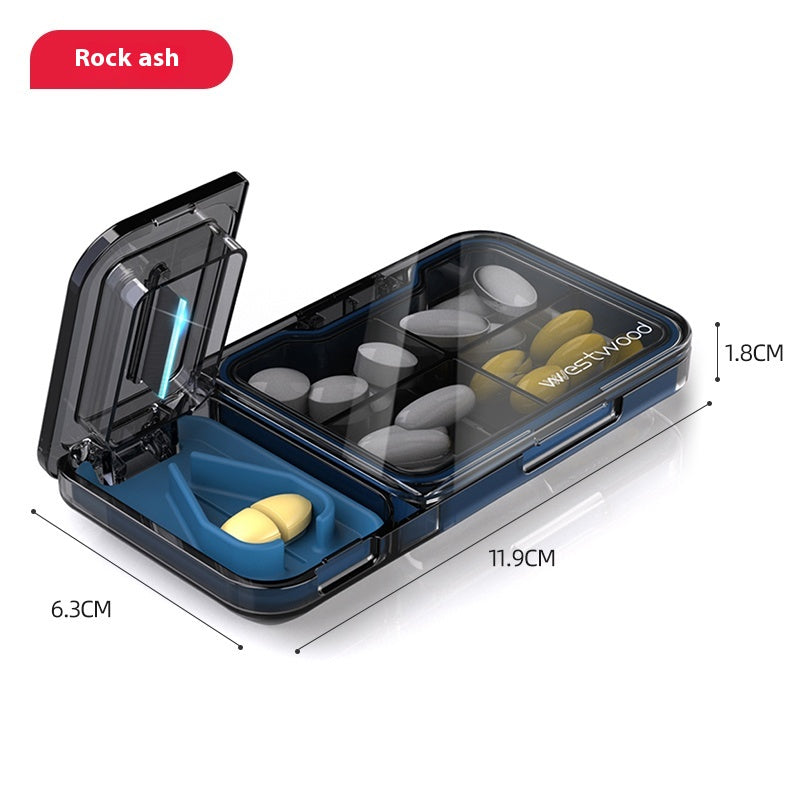 Pill box small mini three times a day portable pill box keychain pill box