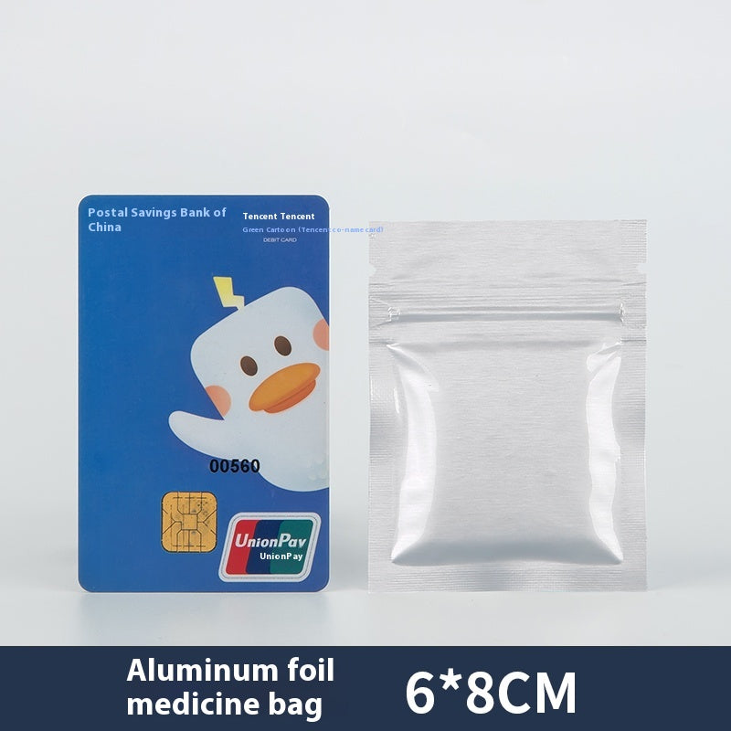 Aluminum Foil Light-Proof Pill Bag,Ziplock Pill Bag