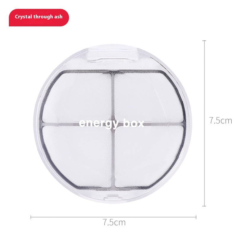 Mini portable 7-day pill box 4 partitions 5 partitions pill box