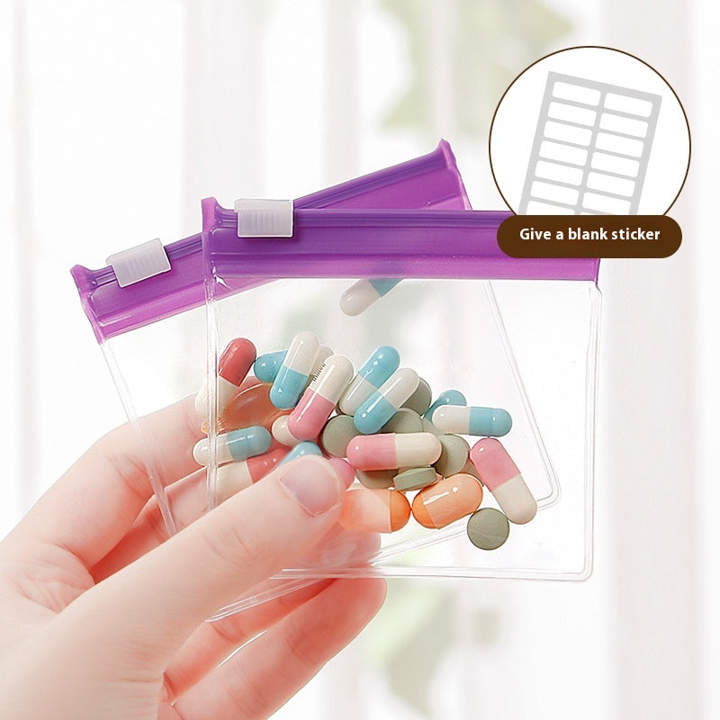 Ziplock Pill Bag Portable Storage Bag Ziplock Pill Bag