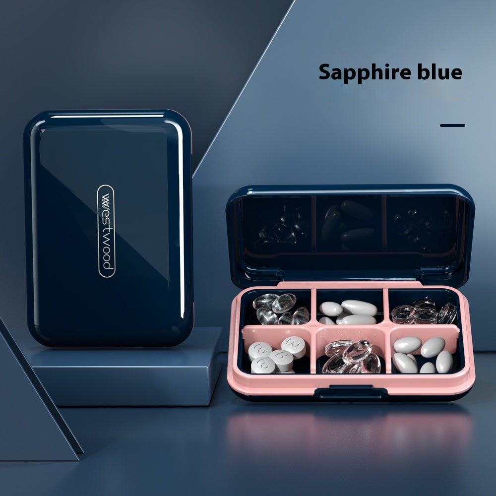 Pill splitter pill box 1 compartment pill box