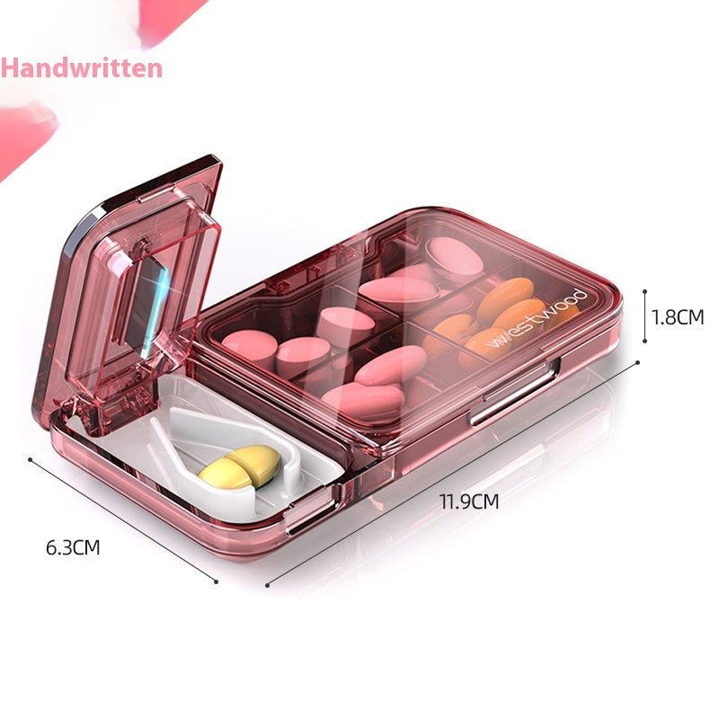 Pill Splitter Pill Box Set 4 Partition Pill Box