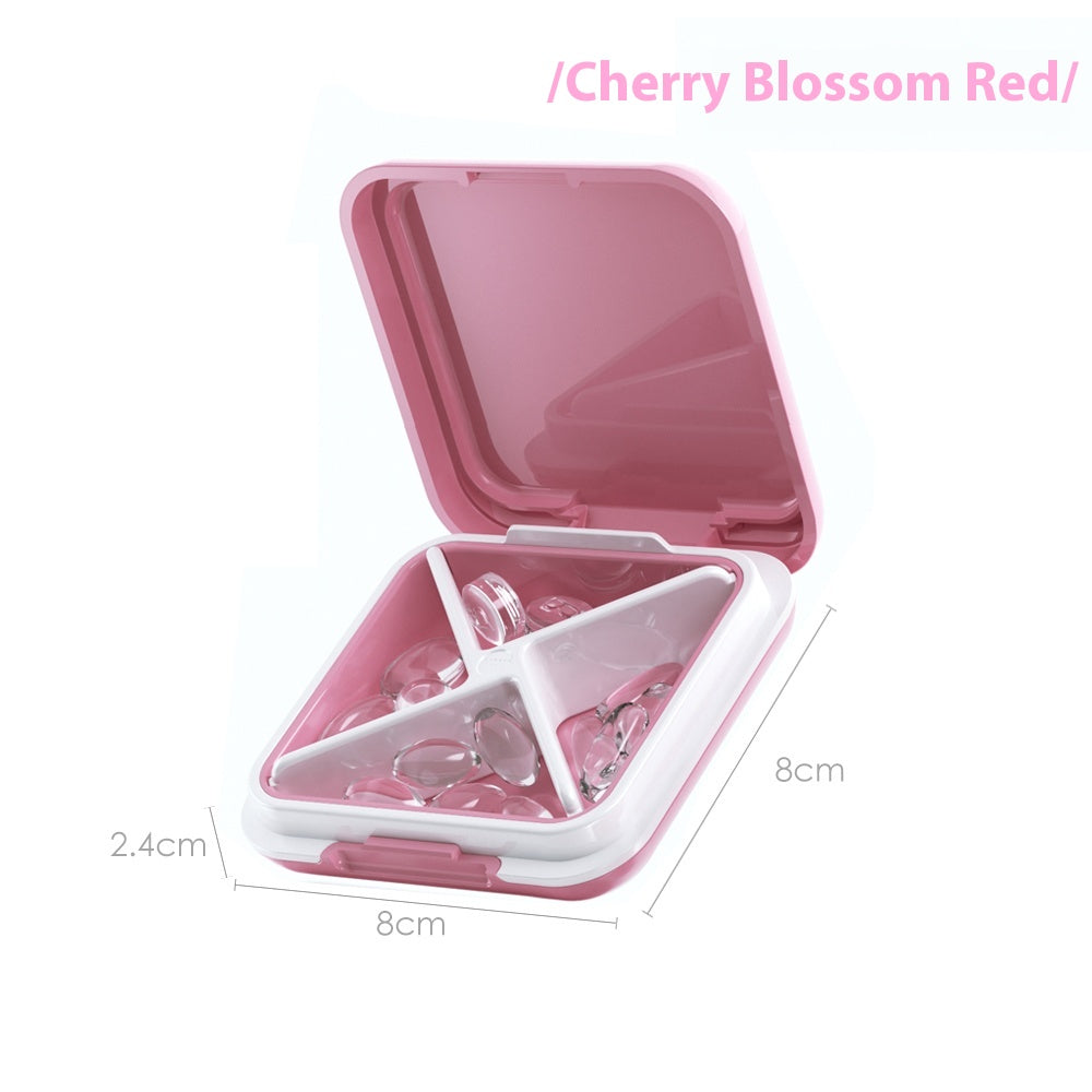 Pill Splitter Pill Box Set 4 Partition Pill Box