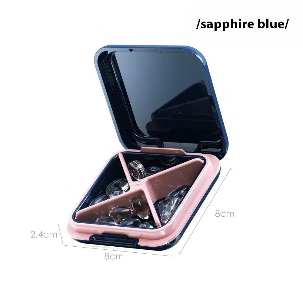 Pill splitter pill box 1 compartment pill box