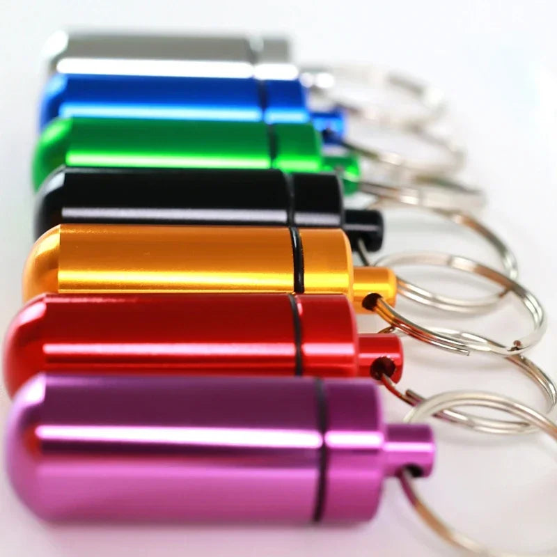 Aluminum Alloy Key Ring Pill Box
