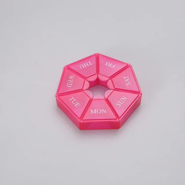7-partition 7-day pill storage box small size