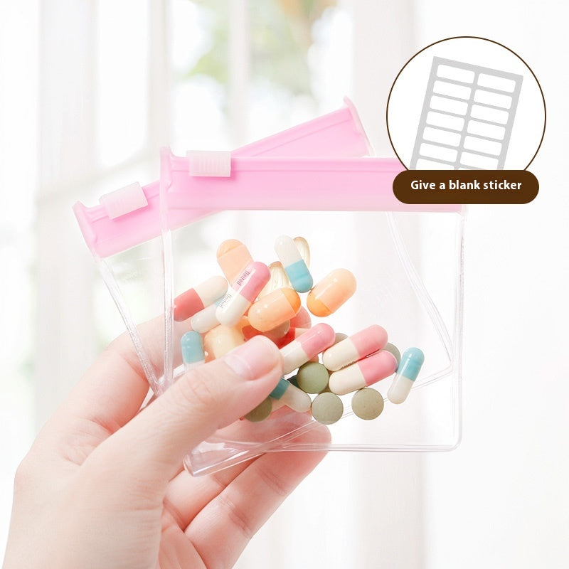 Ziplock Pill Bag Portable Storage Bag Ziplock Pill Bag