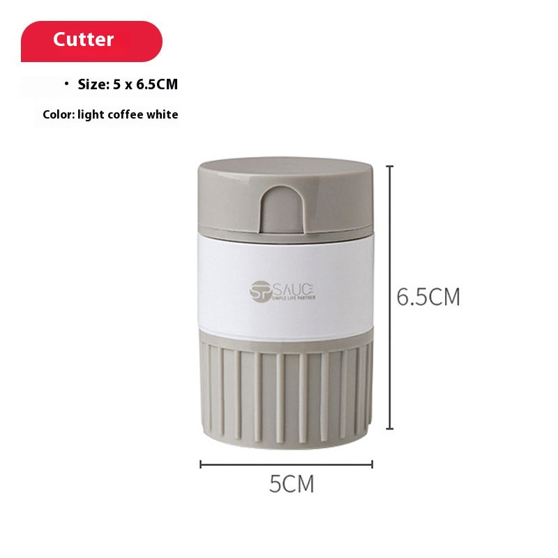 Pill Splitter Pill Grinder Multi-Function Pill Box