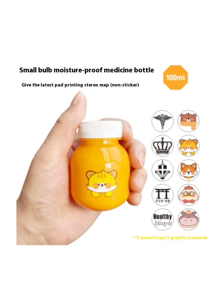 Moisture-proof portable cute pill bottle 100ml