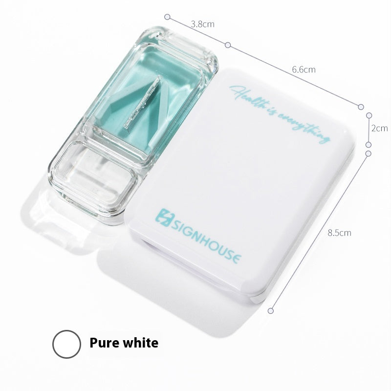 Pill Splitter Pill Box Set 4 Partition Pill Box