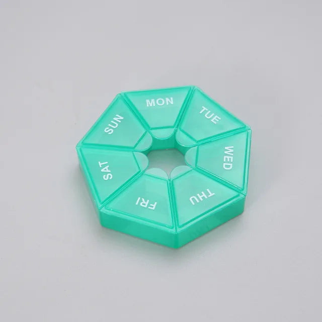7-partition 7-day pill storage box small size