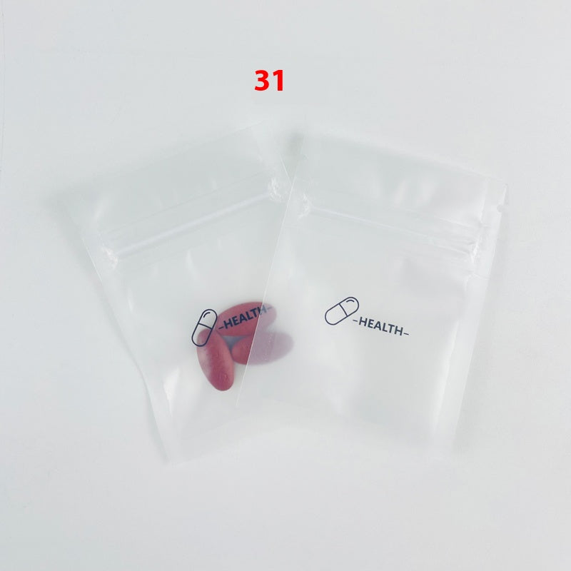 Portable aluminum foil pill bag, self-sealing pill bag