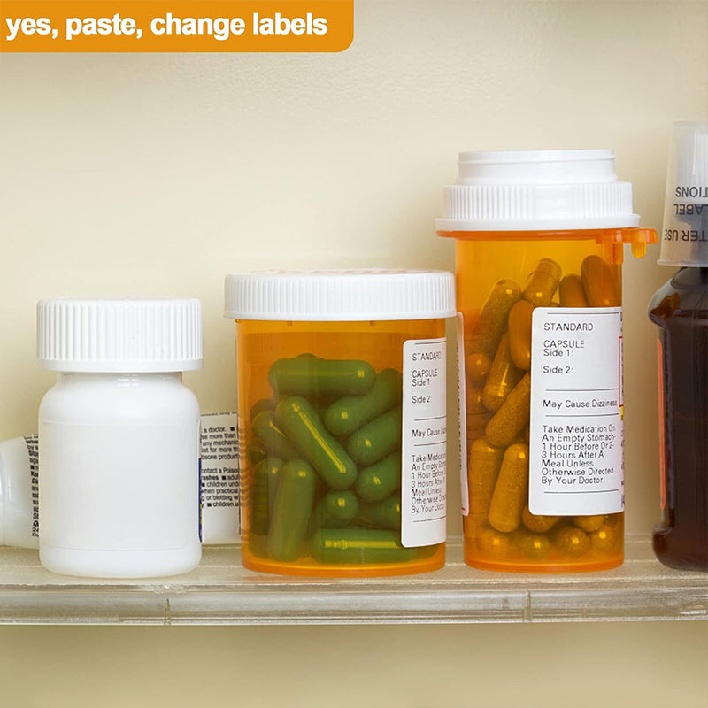 Portable orange medicine bottle with various capacity options, 12 bottles