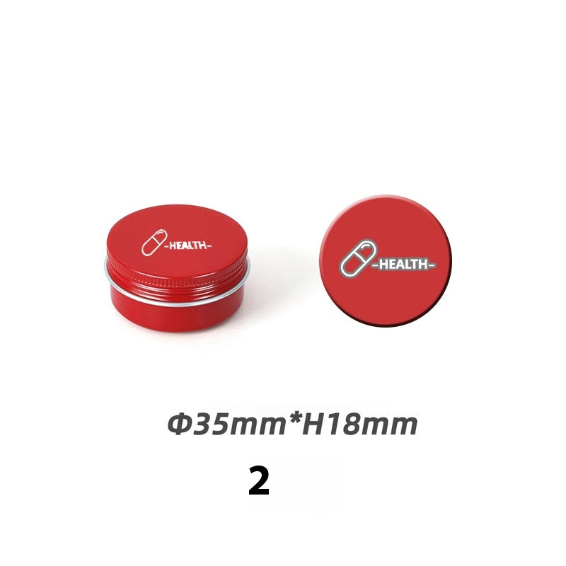 Mini portable pill case, aluminum alloy pill box