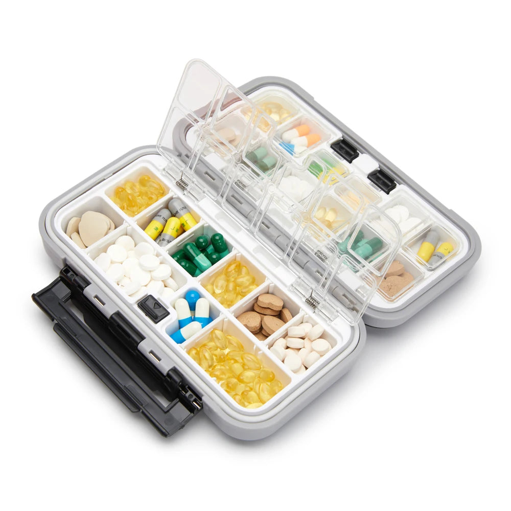 Outdoor travel, pill box 24 grid Pill Case, waterproof and drop-proof