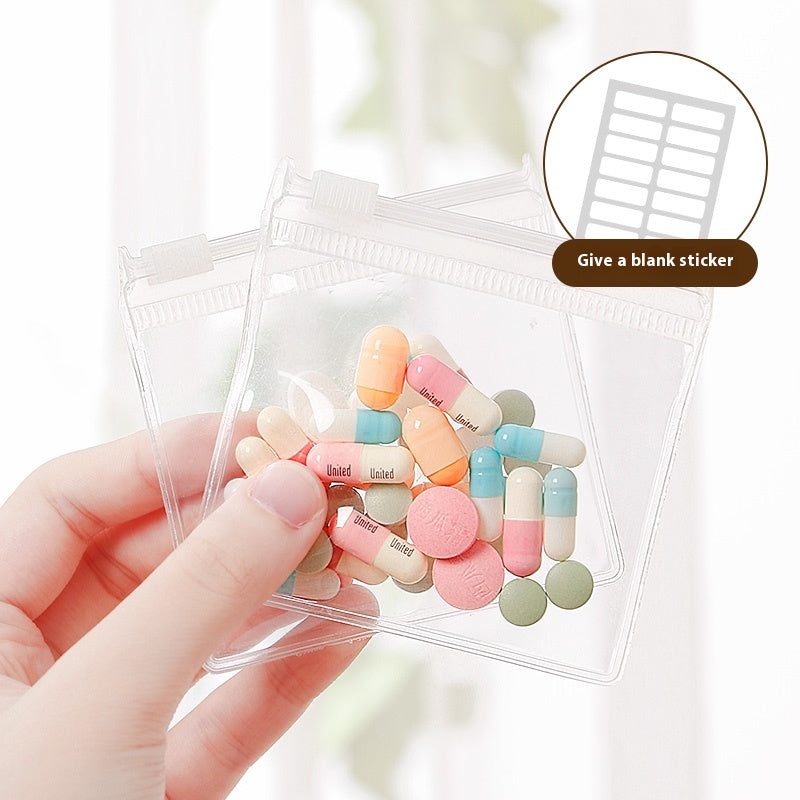 Ziplock Pill Bag Portable Storage Bag Ziplock Pill Bag
