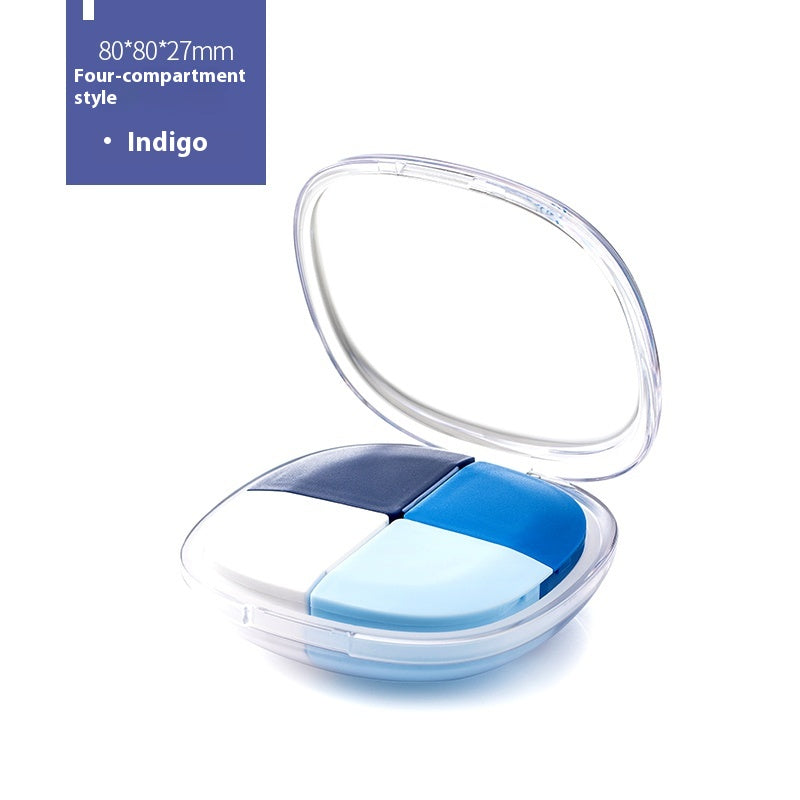 Mini portable 7-day pill box 4 partitions 5 partitions pill box