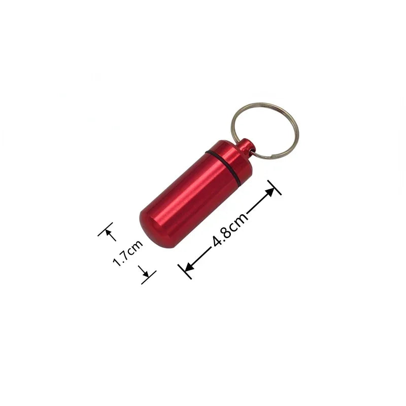 Aluminum Alloy Key Ring Pill Box