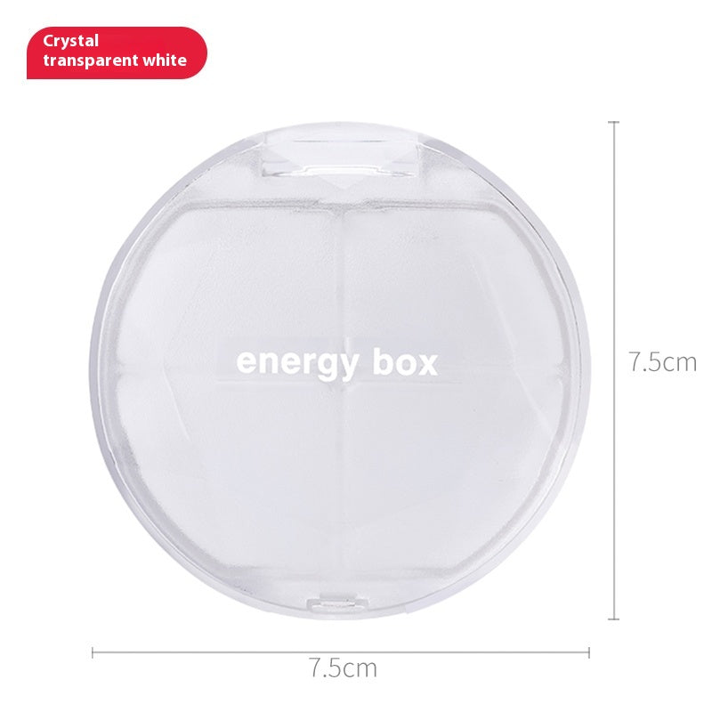 Mini portable 7-day pill box 4 partitions 5 partitions pill box