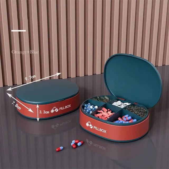 Pill Storage Box 6 Partition Pill Box 3 Color Options