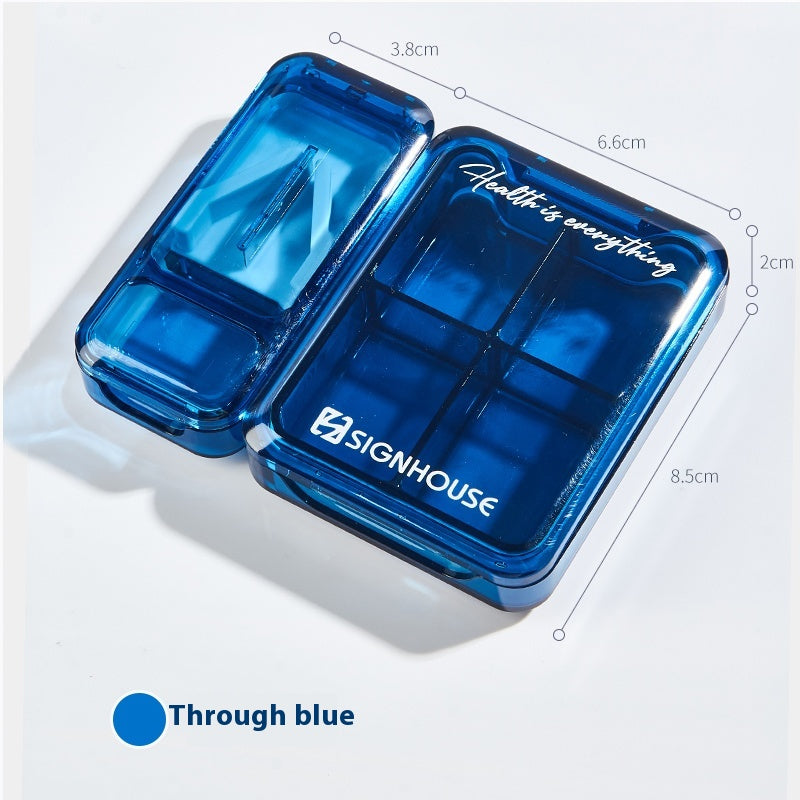 Pill splitter pill box 1 compartment pill box