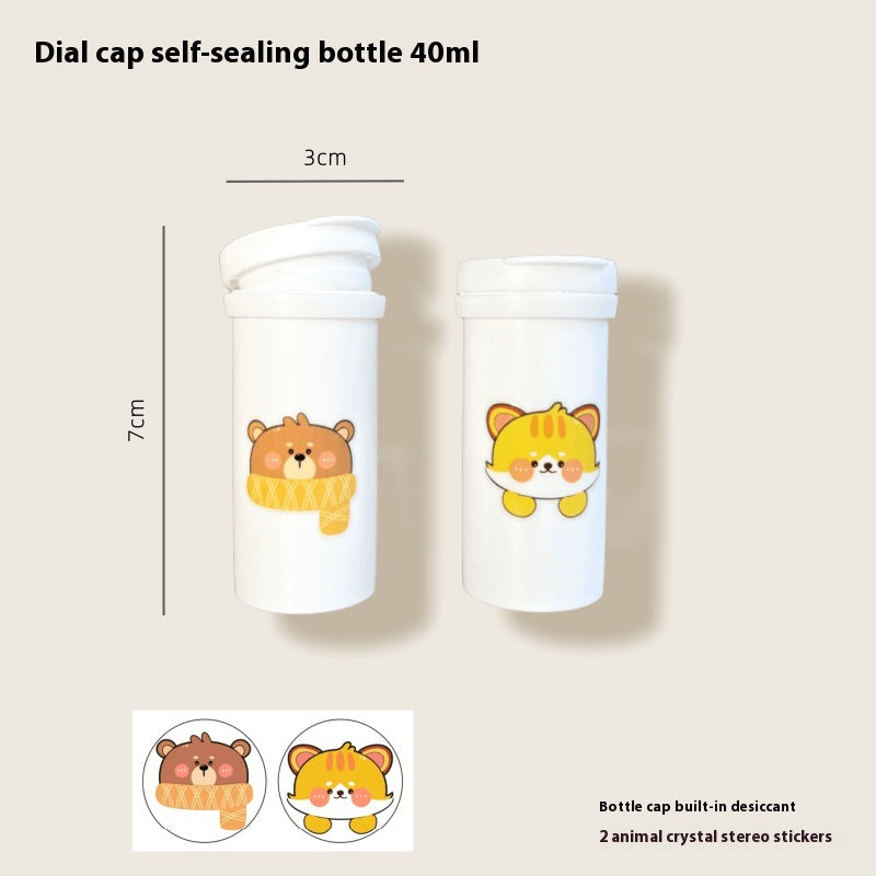 Moisture-proof portable cute pill bottle 100ml