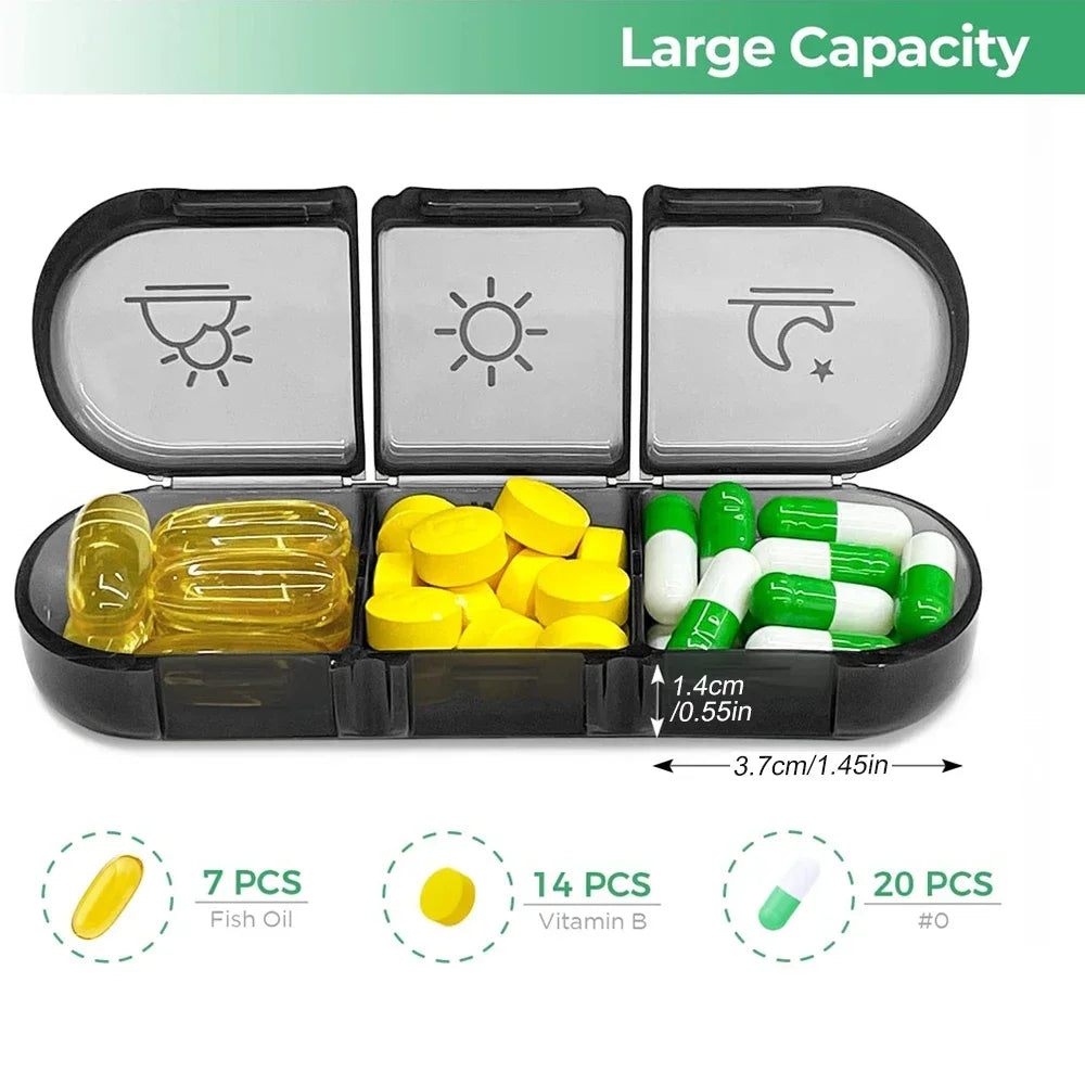 Weekly pill organizer, 3 times a day, 7 day pill case