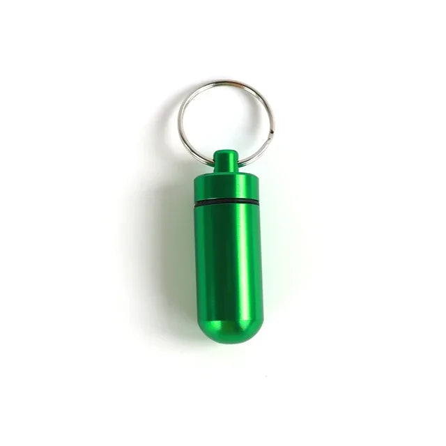 Aluminum Alloy Key Ring Pill Box
