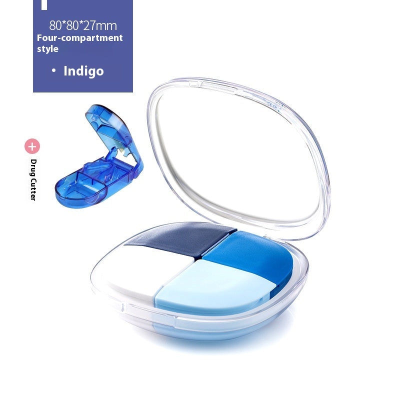 Mini portable 7-day pill box 4 partitions 5 partitions pill box