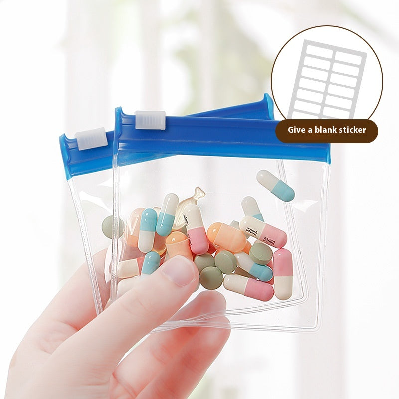 Ziplock Pill Bag Portable Storage Bag Ziplock Pill Bag