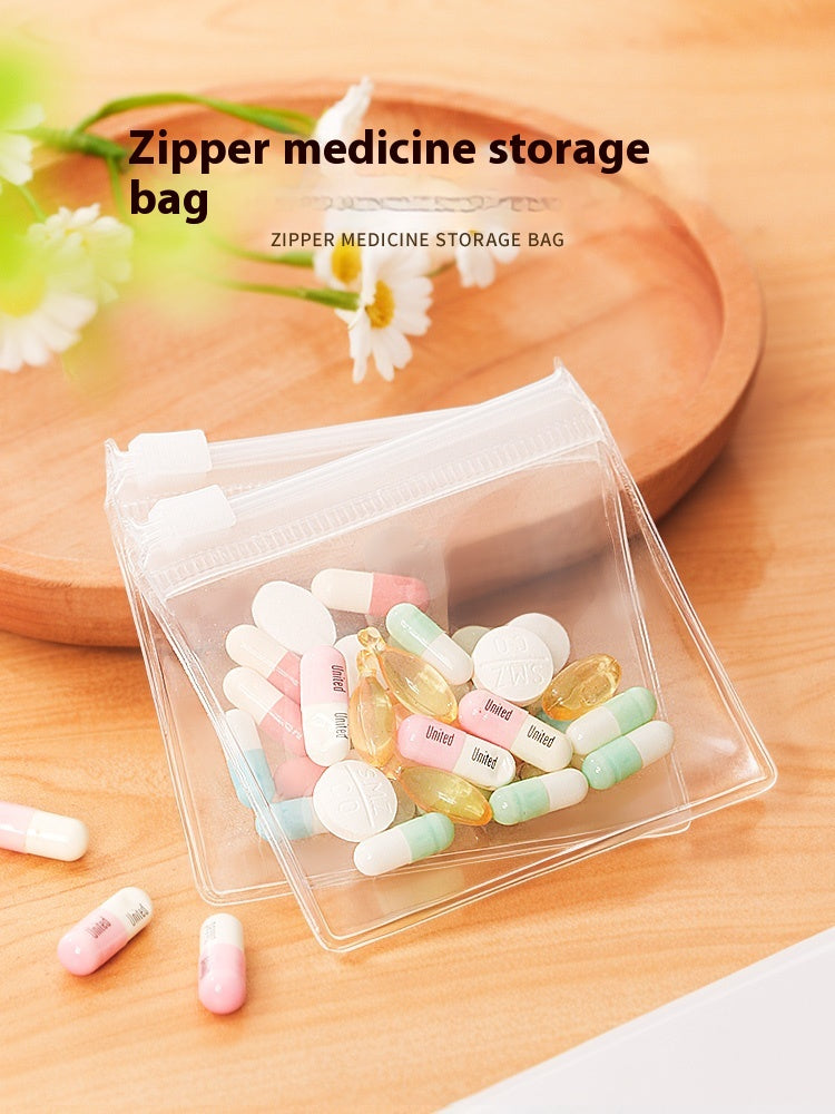 Ziplock Pill Bag Portable Storage Bag Ziplock Pill Bag