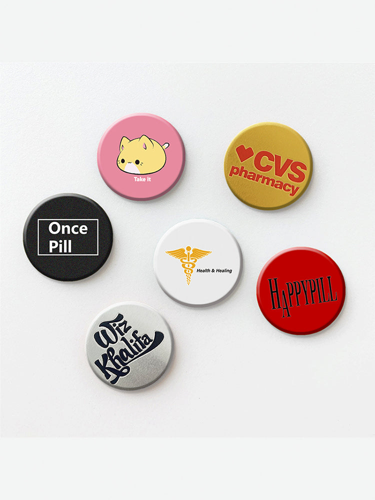 Mini portable pill box, aluminum alloy pill box 6 pieces