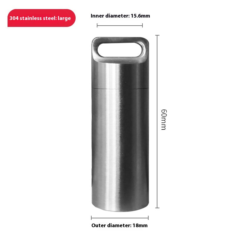 Titanium alloy pill bottle jewelry keychain pill case