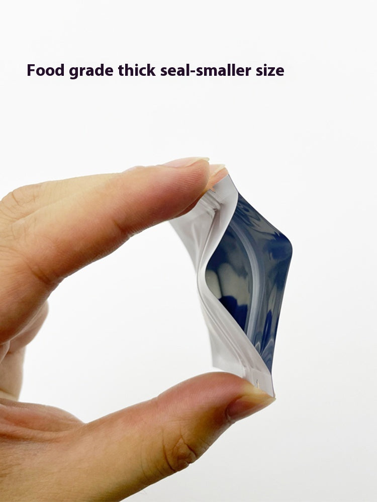 Portable aluminum foil pill bag, self-sealing pill bag