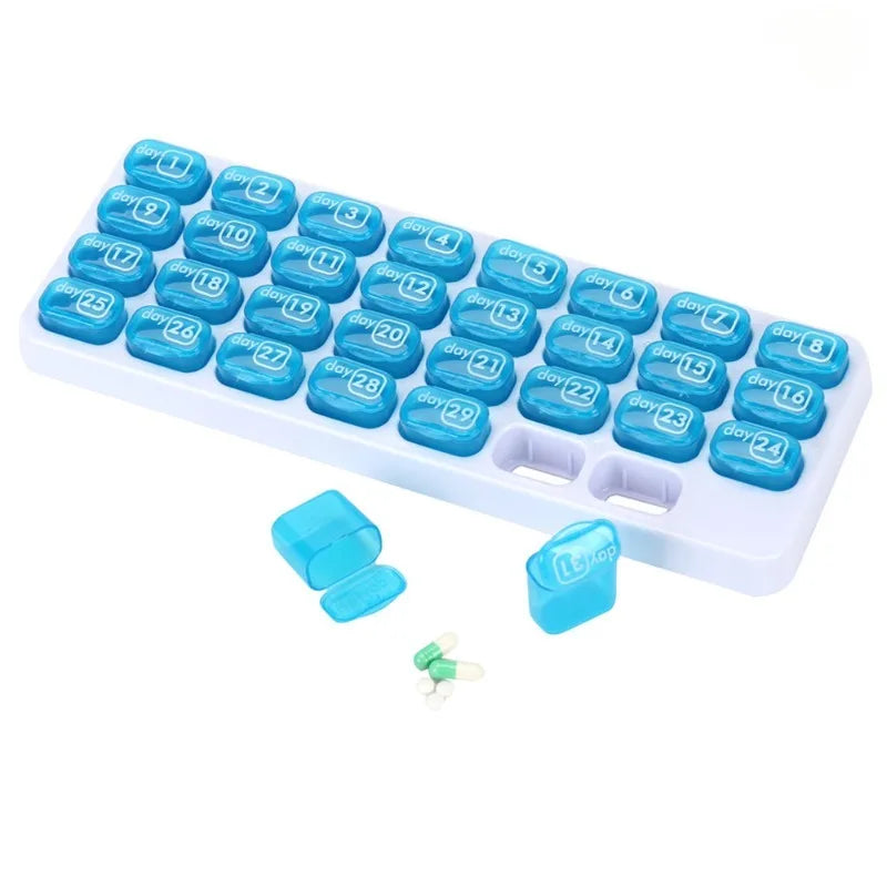 Monthly Pill Box Removable Pill Box Pill Organizer 31 Small Pill Case
