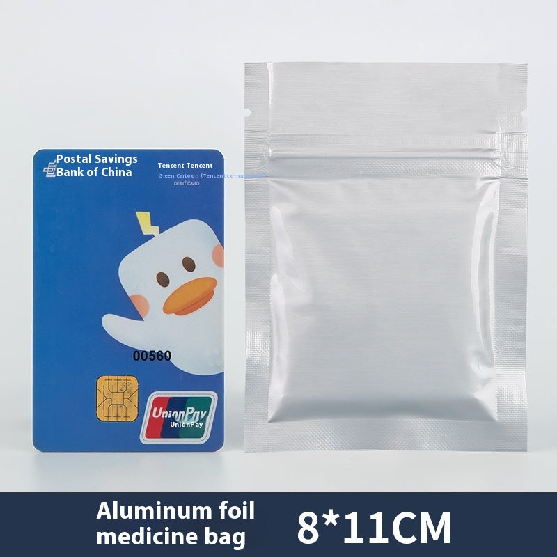 Aluminum Foil Light-Proof Pill Bag,Ziplock Pill Bag