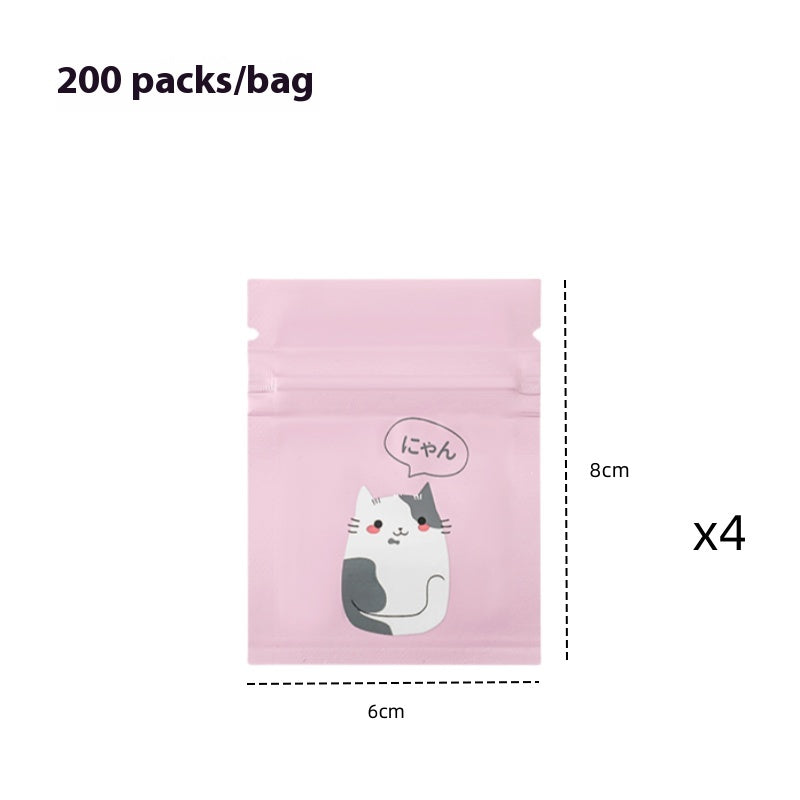 Light-Proof Aluminum Foil Pill Bag Pink Portable Small Pill Bag Ziplock Pill Bag