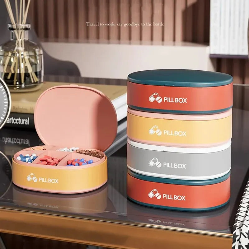 Pill Storage Box 6 Partition Pill Box 3 Color Options
