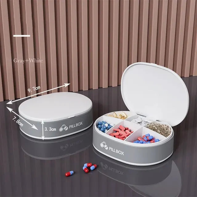 Pill Storage Box 6 Partition Pill Box 3 Color Options
